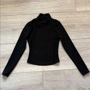 Cloud9Line Empower Mesh Black Long Sleeve sheer Turtleneck Top
